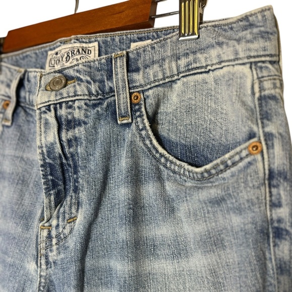 Lucky Brand Cone Denim Straight Boyfriend Distressed Jeans Womens Size 4/27 - Picture 3 of 15